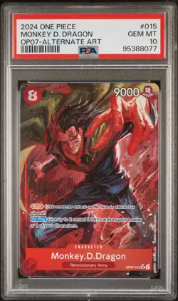 ONE PIECE OP07-500 YEARS IN THE FUTURE #015 MONKEY D. DRAGON ALT ART PSA 10 GEM - Image 1