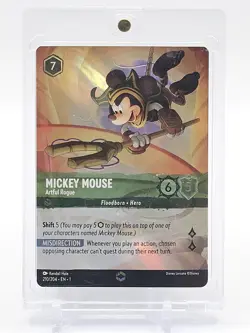 MICKEY MOUSE ARTFUL ROGUE LORCANA FIRST CHAPTER ENCHANTED FOIL #210/204 Q5677 - Image 1