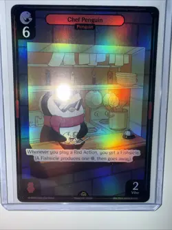 Vibes TCG FOIL Chef Penguin - Enter the Huddle Card # 004 - Image 1