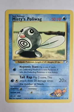 Pokemon TCG Misty's Poliwag, Poliwhirl & Poliwrath Gym Challenge Lot of 3 Cards - Image 2