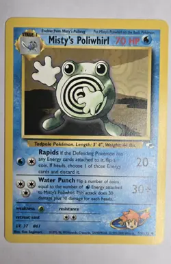 Pokemon TCG Misty's Poliwag, Poliwhirl & Poliwrath Gym Challenge Lot of 3 Cards - Image 3