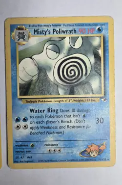 Pokemon TCG Misty's Poliwag, Poliwhirl & Poliwrath Gym Challenge Lot of 3 Cards - Image 4