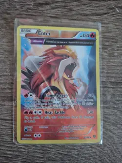 Pokemon TCG Entei Holo Rare Art 15/98 XY Ancient Origins LP+ Card - Image 1