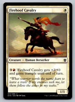 Firehoof Cavalry Magic The Gathering Kahns of Tarkir 2014 MTG Card FREE SHIP ! - Image 1