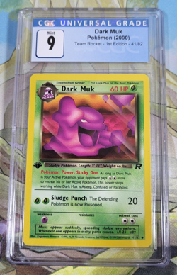 Dark Muk 41/82 CGC 9 Mint Team Rocket 1st Edition Pokemon TCG - Image 1