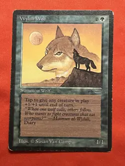 Magic the Gathering ~ MTG ~ 1x Wyluli Wolf ~ HP ~ Arabian Nights - Image 1