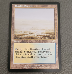 Wizards of the Coast Flooded Strand Onslaught Land Rare 2002 Heavily Played - Image 1