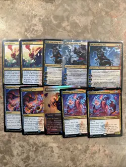 MTG Magic Gathering RED/BLUE Lot: Ral, Crackling Wit x3; Vivi Ornitier x2 + - Image 1