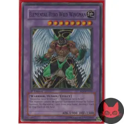 Yugioh Elemental HERO Wild Wingman EOJ-EN035 Super Rare 1st Edition LP - Image 1