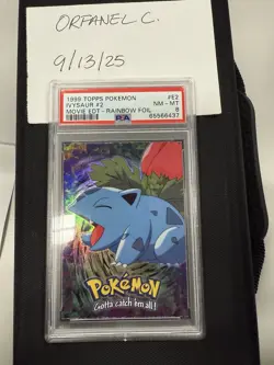 #02 Ivysaur E2 Rainbow Foil Topps First Movie Pokemon Card PSA 8 NM-MT - Image 1