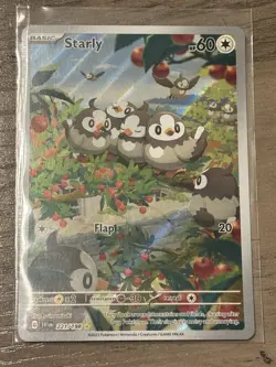 Starly 221/198 Illustration Rare Scarlet & Violet Base Set Pokemon Card Mint - Image 1