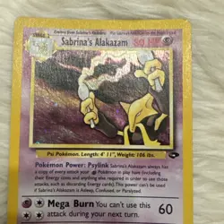 Pokemon Alakazam Sabrina's 16/132 Holographic Rare Gym Challenge TCG Card - Image 2