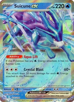 Holo Suicune ex 010/034 Trading Card Game Classic Pokemon TCG - Image 1