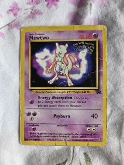 Pokemon TCG Mewtwo 3 Black Star Promo Card First Movie Edition - Image 1