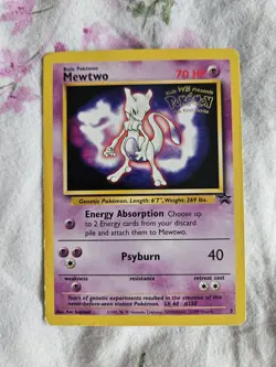 Pokemon TCG Mewtwo 3 Black Star Promo Card First Movie Edition - Image 1