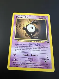 Unown E 67/75 Neo Discovery Unlimited 2001 Pokemon Card Common NM - Image 1