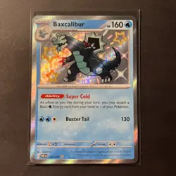 Pokemon TCG Paldean Fates Baxcalibur Holo Rare Card 130/091 Shiny Baby NM - Image 1