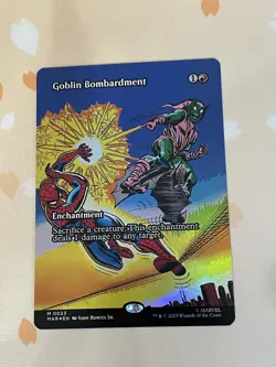 Magic The Gathering, Goblin Bombardment, ENG, NM, Foil, Borderless - Image 1