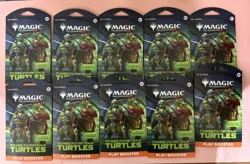 10 Sleeved Magic: The Gathering Teenage Mutant Ninja Turtles Booster Packs - Image 1