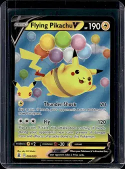 2021 Pokemon SWSH Celebrations Flying Pikachu V #006/025 - Image 1