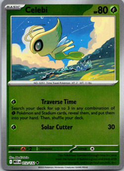 Celebi 012/132 Mega Evolution Reverse Holo Pokemon - Image 1