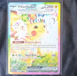 The Pokemon Company Pikachu ex Sv08 Surging Sparks 238/191 SIR Full Art Holo - Image 1