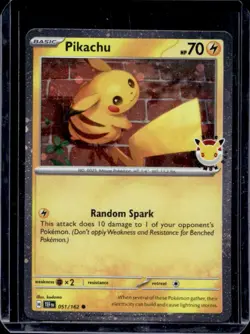 2024 Pokemon Temporal Forces Pikachu Day Stamp #051/162 - Image 1