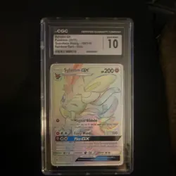 CGC 10 Sylveon GX 158/145 SM-Guardians Rising Secret Rainbow Rare Holo 2017 - Image 1
