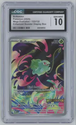 2025 Pokemon Mega Evolution Enhanced Booster Bulbasaur CGC 10 IR #133 - Image 1