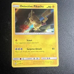 Detective Pikachu 10/18 Holo Rare Mint Condition Pokemon - Image 1