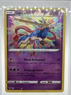 2020 POKEMON SWORD & SHIELD VIVID VOLTAGE #082 ZACIAN VIVID VOLTAGE PSA 10 - Image 2