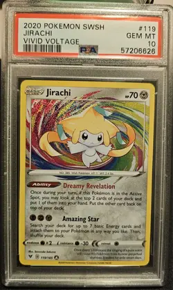 Amazing Rare - Jirachi Pokemon Sword & Shield Vivid Voltage PSA 10 GEM MT - Image 1