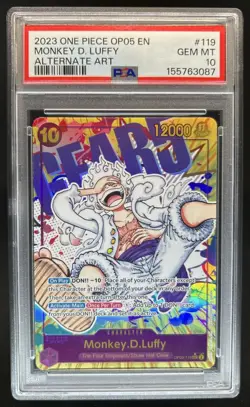 2023 One Piece New Era Monkey.D.Luffy Secret Rare Alt Art #OP05-119 PSA 10 - Image 1