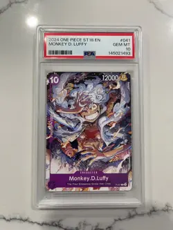 PSA 10 2024 ONE PIECE STARTER DECK ST18-PURPLE MONKEY D. LUFFY (GEAR 5) ENGLISH - Image 1