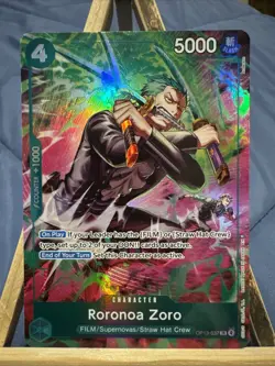 One Piece OP15 Roronoa Zoro OP13-037 TR Foil - Adventure On Kami's Island Eng - Image 1