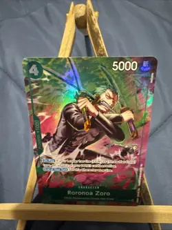 One Piece OP15 Roronoa Zoro OP13-037 TR Foil - Adventure On Kami's Island Eng - Image 2