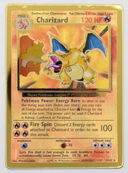Pokemon Charizard 4/102 Celebrations UPC 25th Anniversary Metal Promo Card - LP - Image 1