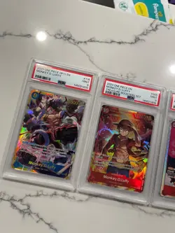 3x One Piece Monkey D Luffy PSA 9 card lot OP11 Treasure Promo Starter Deck 01 - Image 2