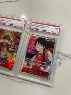 3x One Piece Monkey D Luffy PSA 9 card lot OP11 Treasure Promo Starter Deck 01 - Image 3