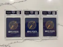 3x One Piece Monkey D Luffy PSA 9 card lot OP11 Treasure Promo Starter Deck 01 - Image 4