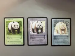 Life TCG 3 Card Panda Set First Edition Promo Cards 118, 119, 120 Super Rare - Image 1