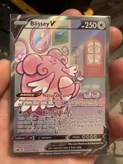 Pokemon TCG Blissey V 183/198 Chilling Reign 2021 Alt Art Holo Rare Card NM - Image 1