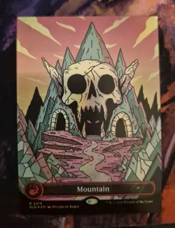 MTG Goblin Storm Secret Lair Mountain SLD 2419 Miscut Error Card (Misprint) - Image 1