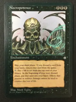 MTG Ice Age #42 Necropotence NM - Image 1