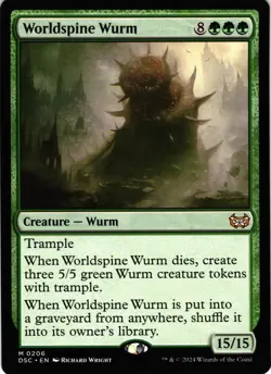 Worldspine Wurm – Commander: Duskmourn: House of Horror 206 DSC • M - Image 1