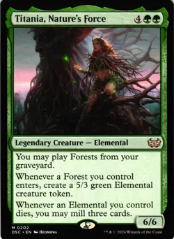 Titania, Nature's Force – Commander: Duskmourn: House of Horror 202 DSC • M - Image 1