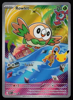 Rowlet - 043 Mega Evolution Promo MEP Holo Promo First Partner Pokemon NM - Image 1