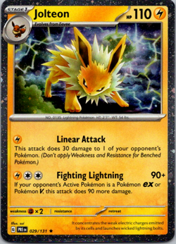 Jolteon 029/131 Cosmo Holo Promo Prismatic Evolutions Costco Tin Pokemon TCG NM - Image 1