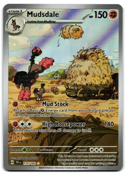 Mudsdale 175/162 - 🌊 Temporal Forces Illustration Rare Pokemon TCG 🖤 - LP - Image 1