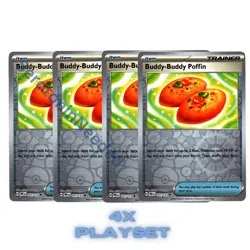 4x Buddy-Buddy Poffin 101/131 x4 - Reverse - Prismatic Evolutions - Pokemon TCG - Image 1
